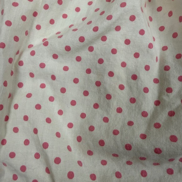 Vintage Baby Dress 3–6M Pink Polka Dot Puff Sleeve Embroidered 70s 80s Heirloom - Picture 5 of 10